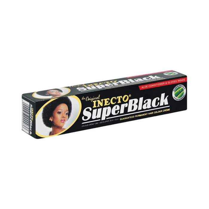 Inecto Super Black - Colour Creme 28ml + 23ml Developer - Beauty and Hair Supply