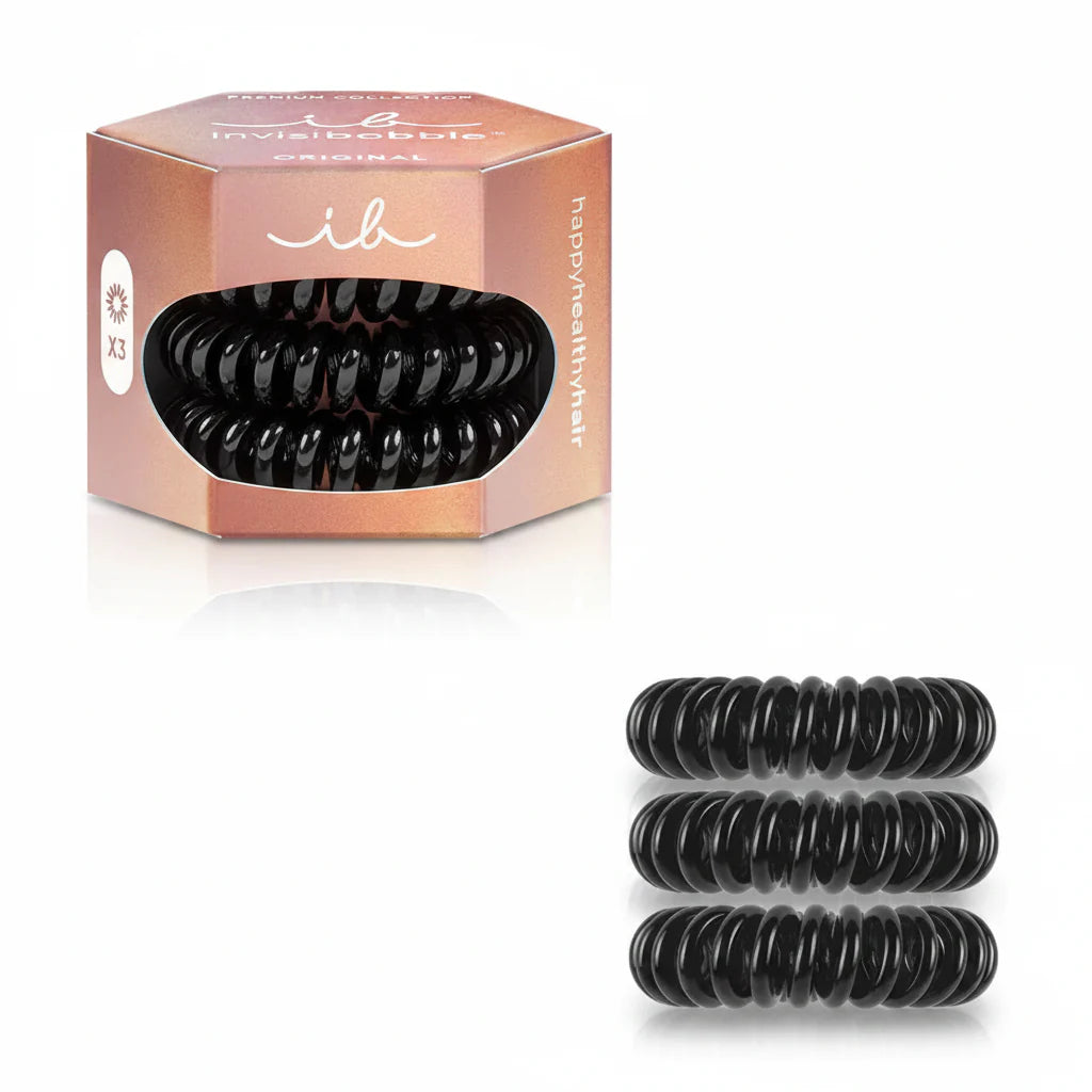Invisibobble Original True Black (3pc)-Hair Ties-Beauty and hair supply