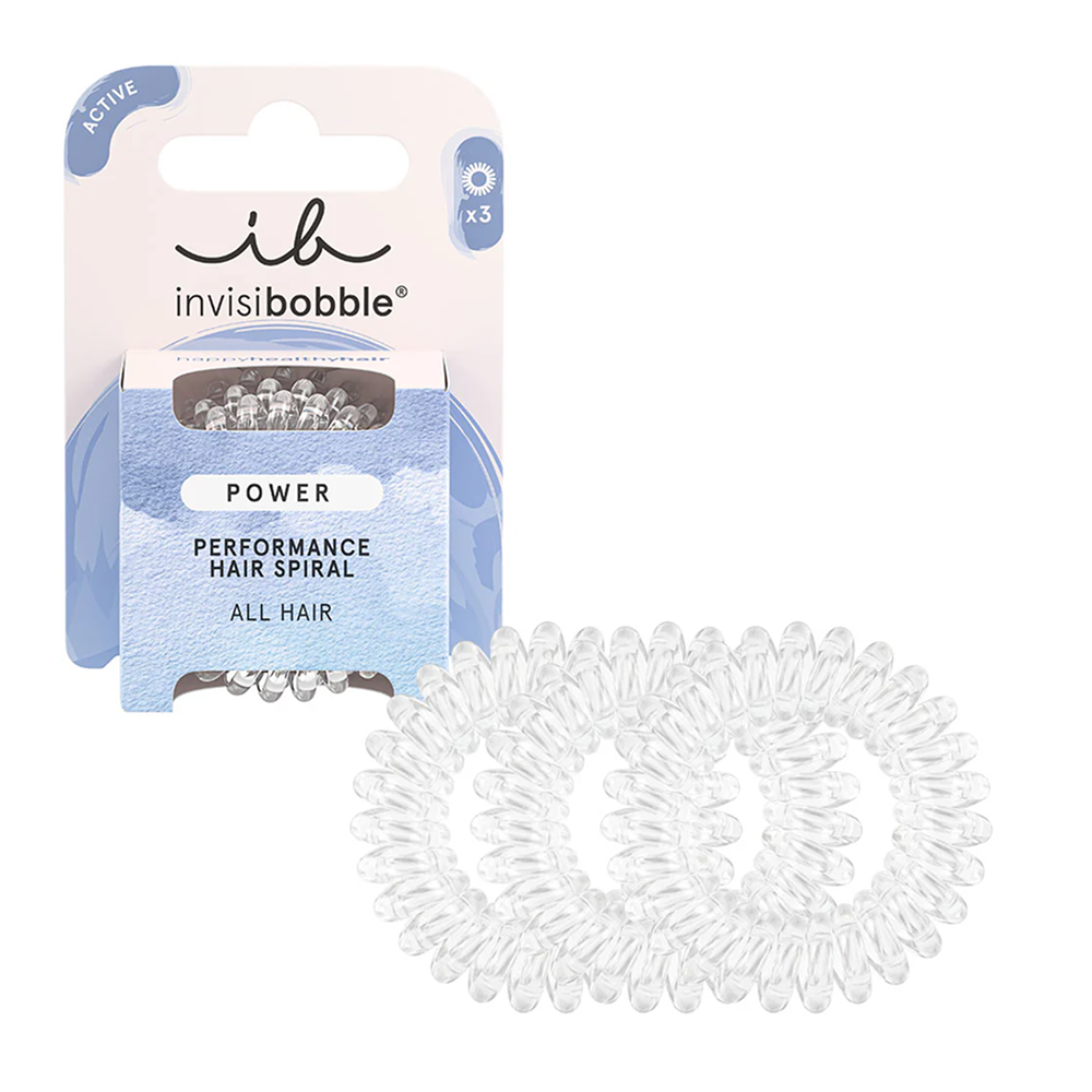 Invisibobble Power Crystal Clear (3pc)-Hair Ties-Beauty and hair supply