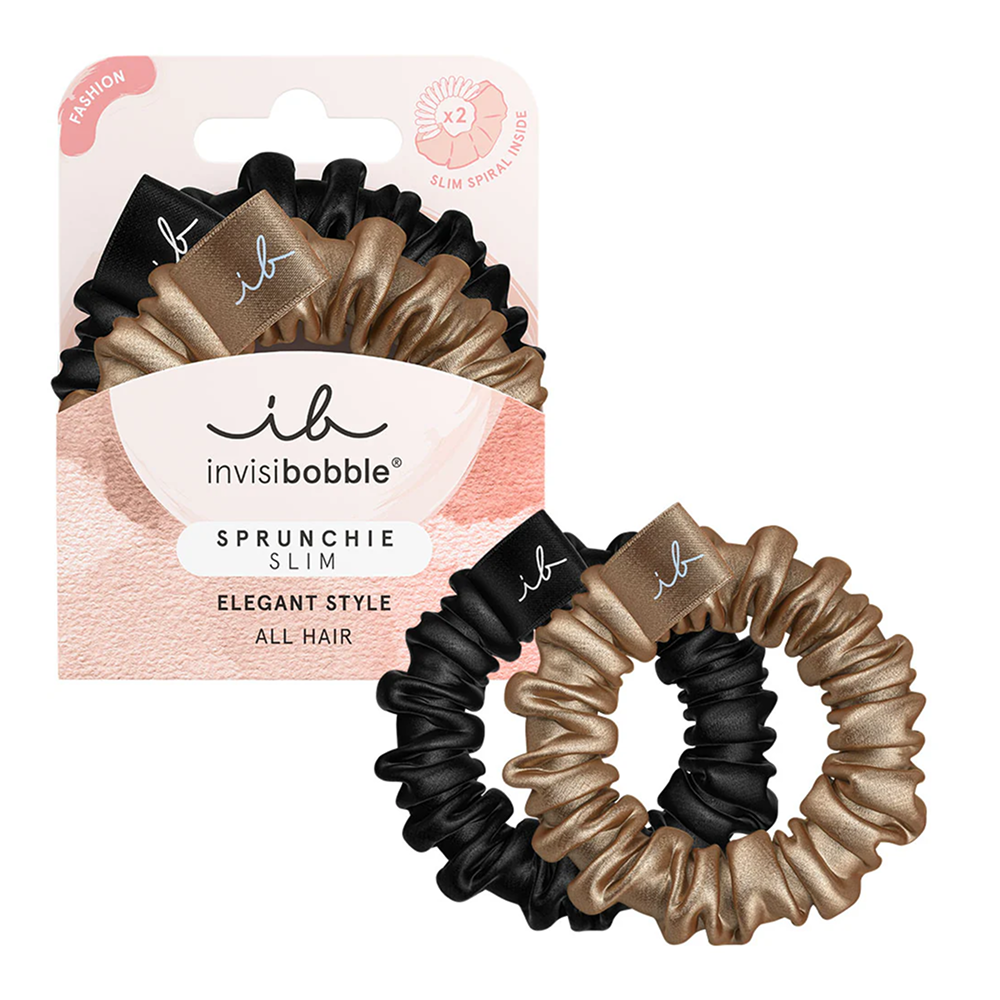 Invisibobble Sprunchie Slim True Golden (2pc)-Hair Ties-Beauty and hair supply