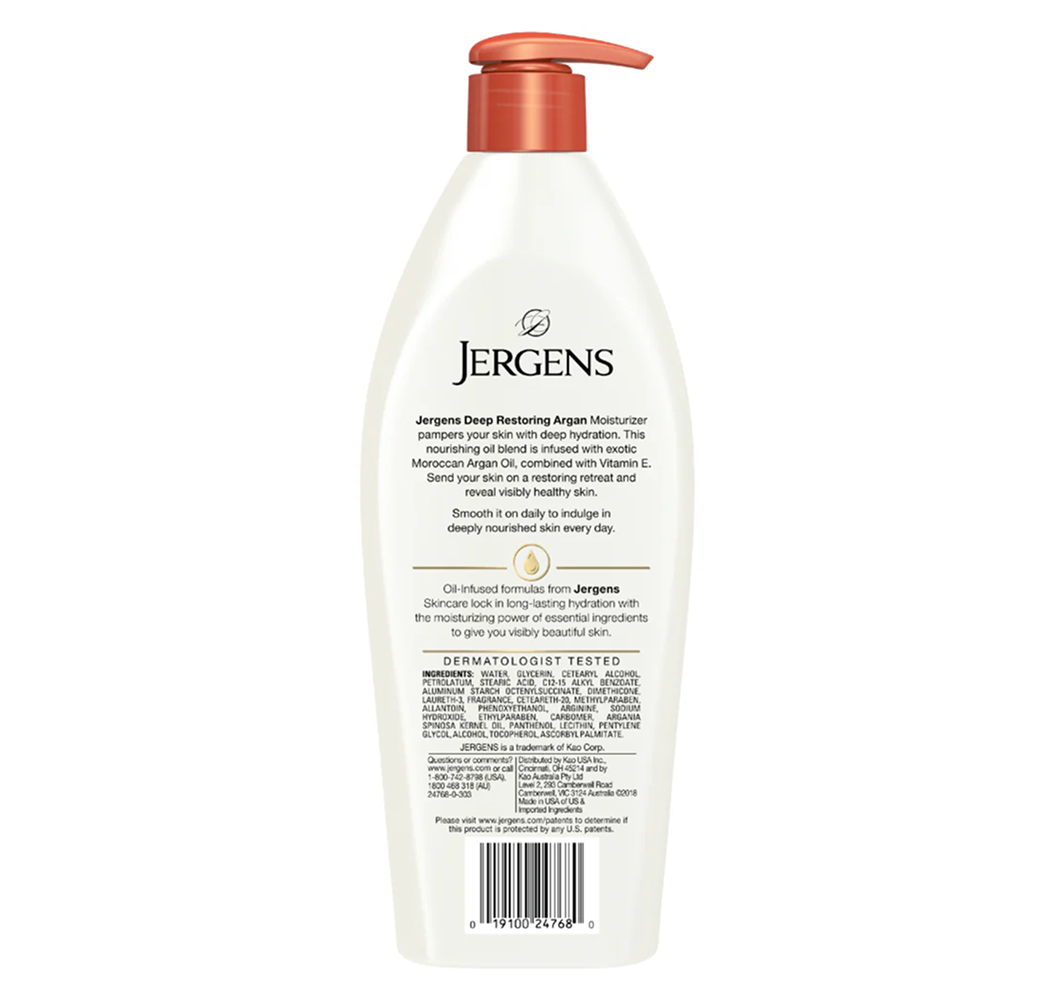 Jergens Deep Restoring Argan Moisturizer Lotion 473ml-Body Lotion-Beauty and hair supply