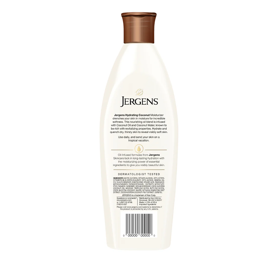 Jergens Hydrating Coconut Dry Skin Moisturizer Lotion 496ml-Body Lotion-Beauty and hair supply