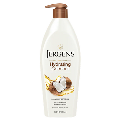 Jergens Hydrating Coconut Dry Skin Moisturizer Lotion 496ml-Body Lotion-Beauty and hair supply