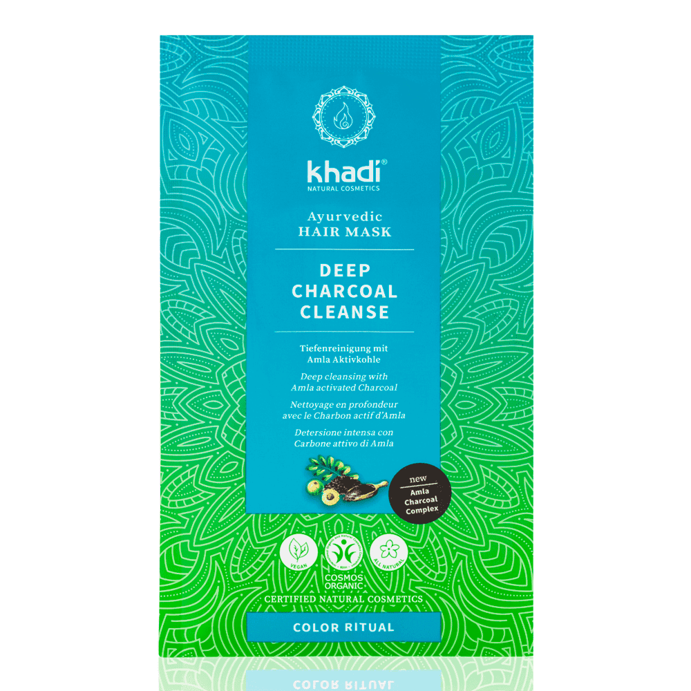 Khadi Ayurvedic Hair Mask Deep Charcoal Cleanser 50g-Hair Mask-Beauty and hair supply