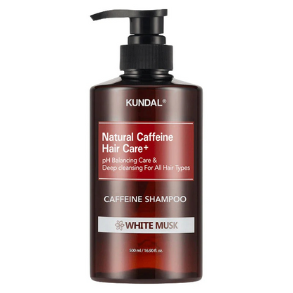 Kundal Caffeine Shampoo White Musk 500ml-Scalp Treatment-Beauty and hair supply