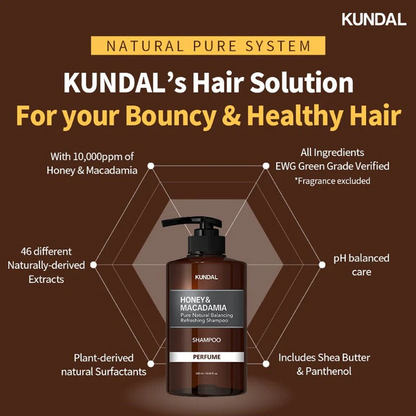 Kundal Honey &amp; Macadamia Nature Shampoo 500ml-Moisturizing Shampoo-Beauty and hair supply