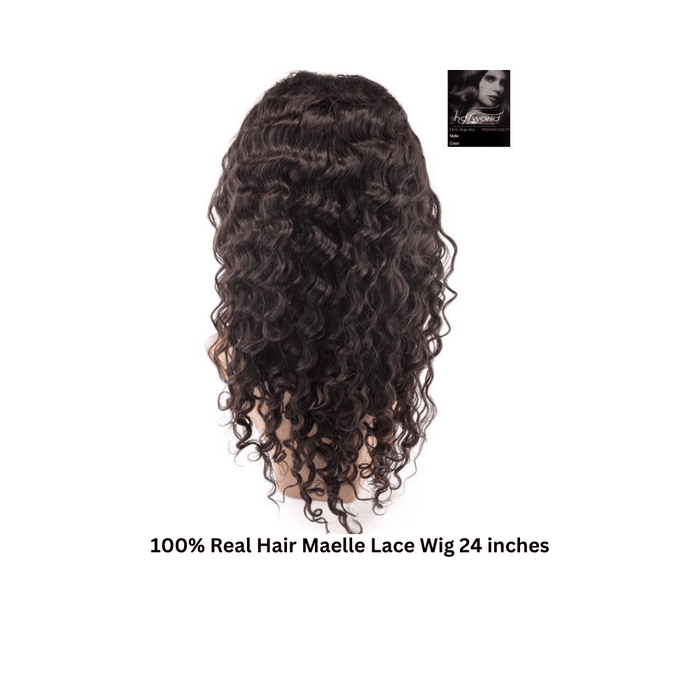 Maelle Lace Wig 100% Real Hair 24 inches - Beauty and Hair Supply