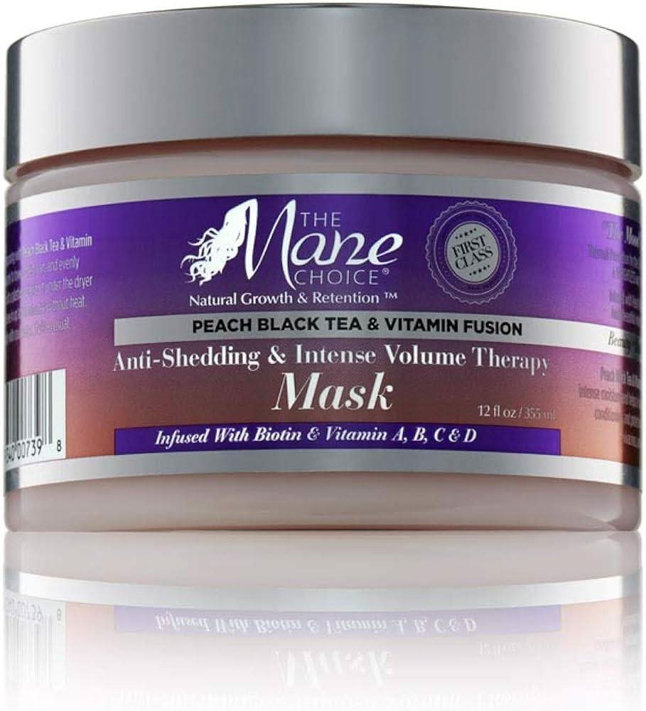 Mane Choice Peach Black Tea and Vitamin Fusion Anti shedding and Intense Volume Therapy Mask 355ml-Hair Mask-Beauty and hair supply
