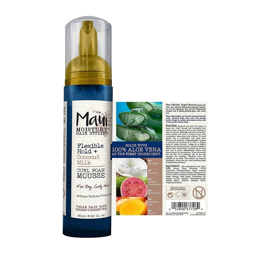 Maui Moisture Curl Quench Coconut Milk Curl Mousse 8.5oz-All-Beauty and hair supply