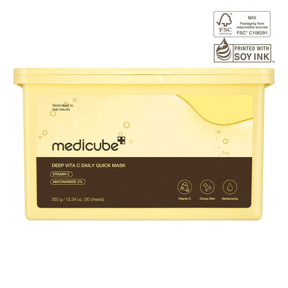 Medicube Deep Vita C Daily Quick Mask 30 Pieces-Toner Pad Mask-Beauty and hair supply