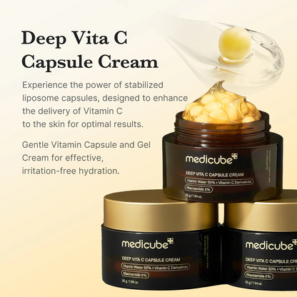 Medicube Deep Vitamin C Capsule Cream 55g-Vitamin C Brightening Cream-Beauty and hair supply