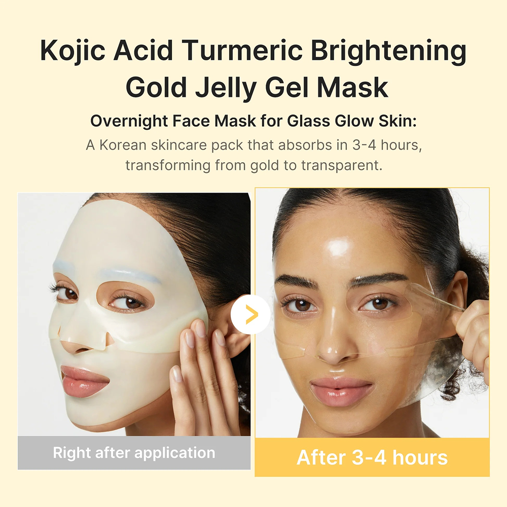 Medicube Kojic Acid Turmeric Brightening Gel Mask 28g 4 Sheets-Face Mask-Beauty and hair supply
