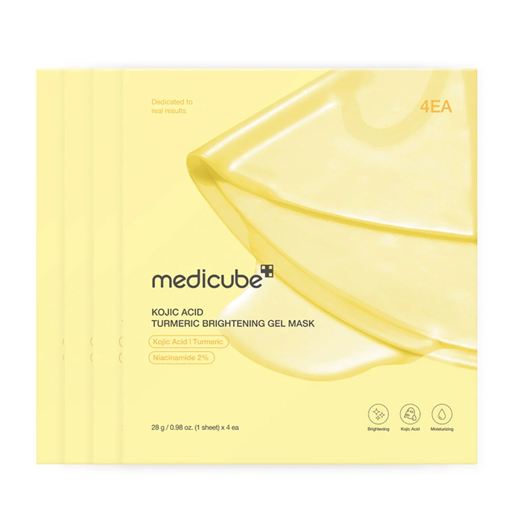 Medicube Kojic Acid Turmeric Brightening Gel Mask 28g 4 Sheets-Face Mask-Beauty and hair supply