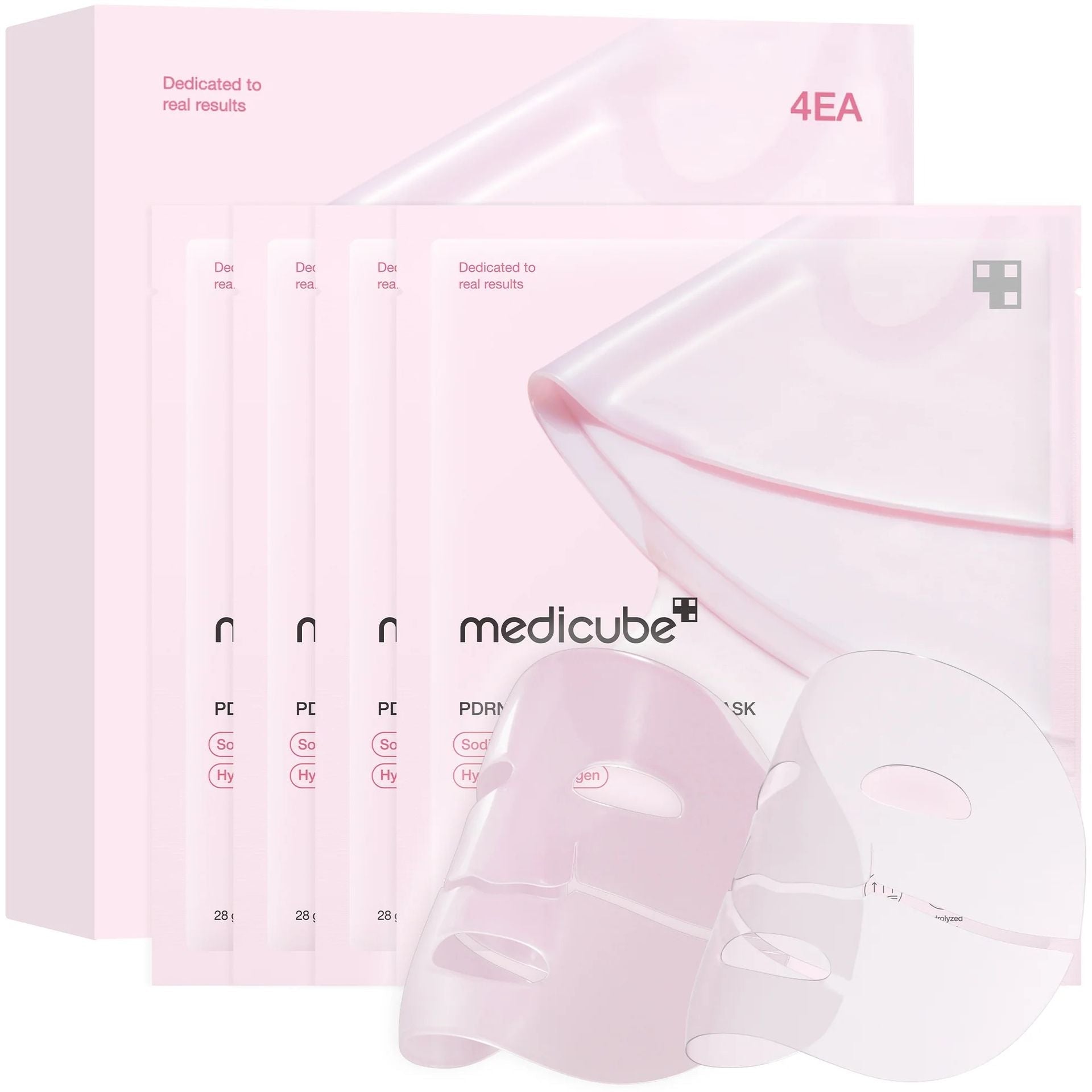 Medicube Pdrn Pink Collagen Gel Mask - 4 Sheets-Hydrogel Sheet Mask-Beauty and hair supply