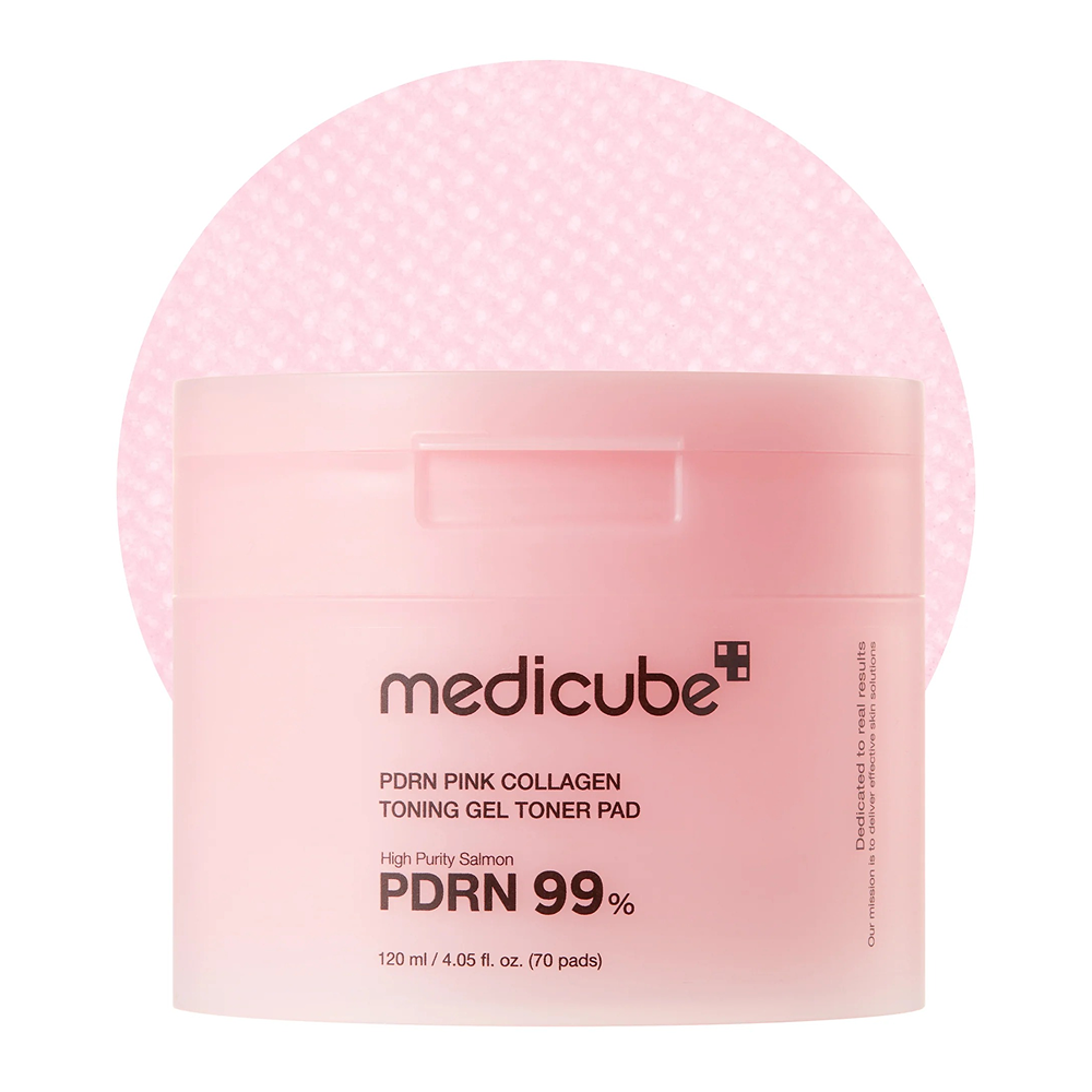 Medicube Pdrn Pink Collagen Toning Gel Toner Pad 70Pads-Collagen Pads-Beauty and hair supply