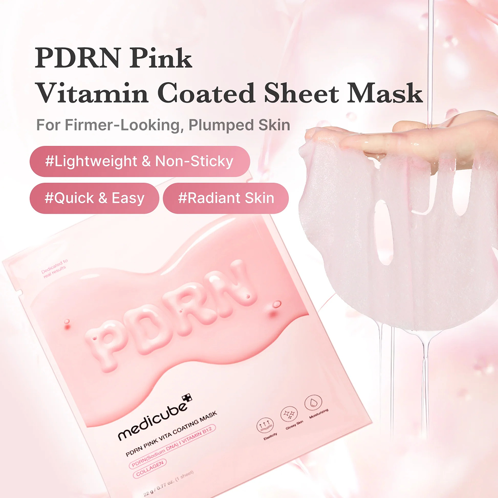 Medicube Pdrn Pink Vita Coating Mask 28g 1-Pack-Sheet Mask-Beauty and hair supply