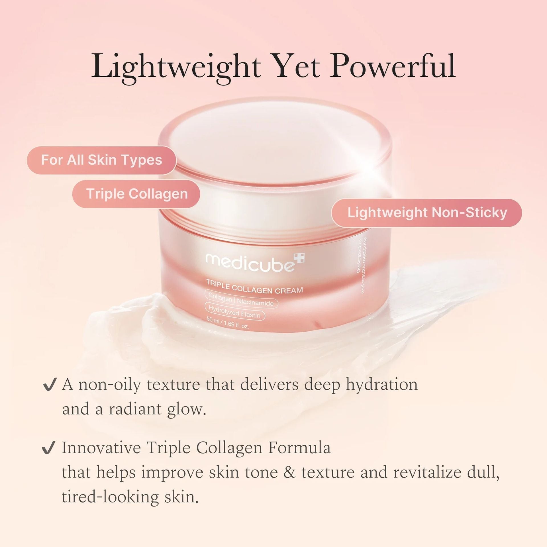 Medicube Triple Collagen Cream 4.0 - 50ml-Anti-Wrinkle Cream-Beauty and hair supply