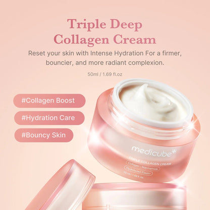 Medicube Triple Collagen Cream 4.0 - 50ml-Anti-Wrinkle Cream-Beauty and hair supply