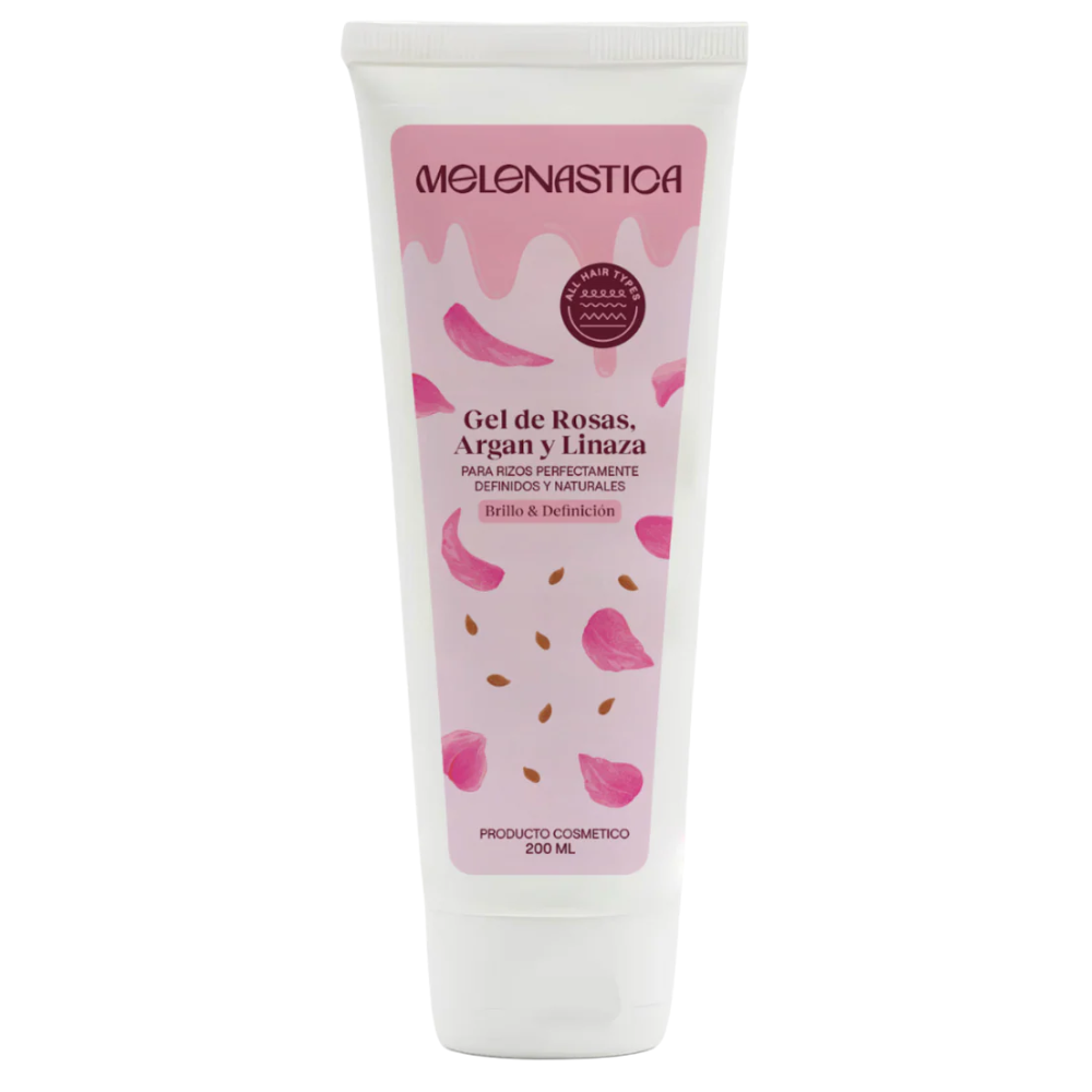 Melenastica Rose Water, Argan and Flaxseed Gel 200ml-Gel-Beauty and hair supply