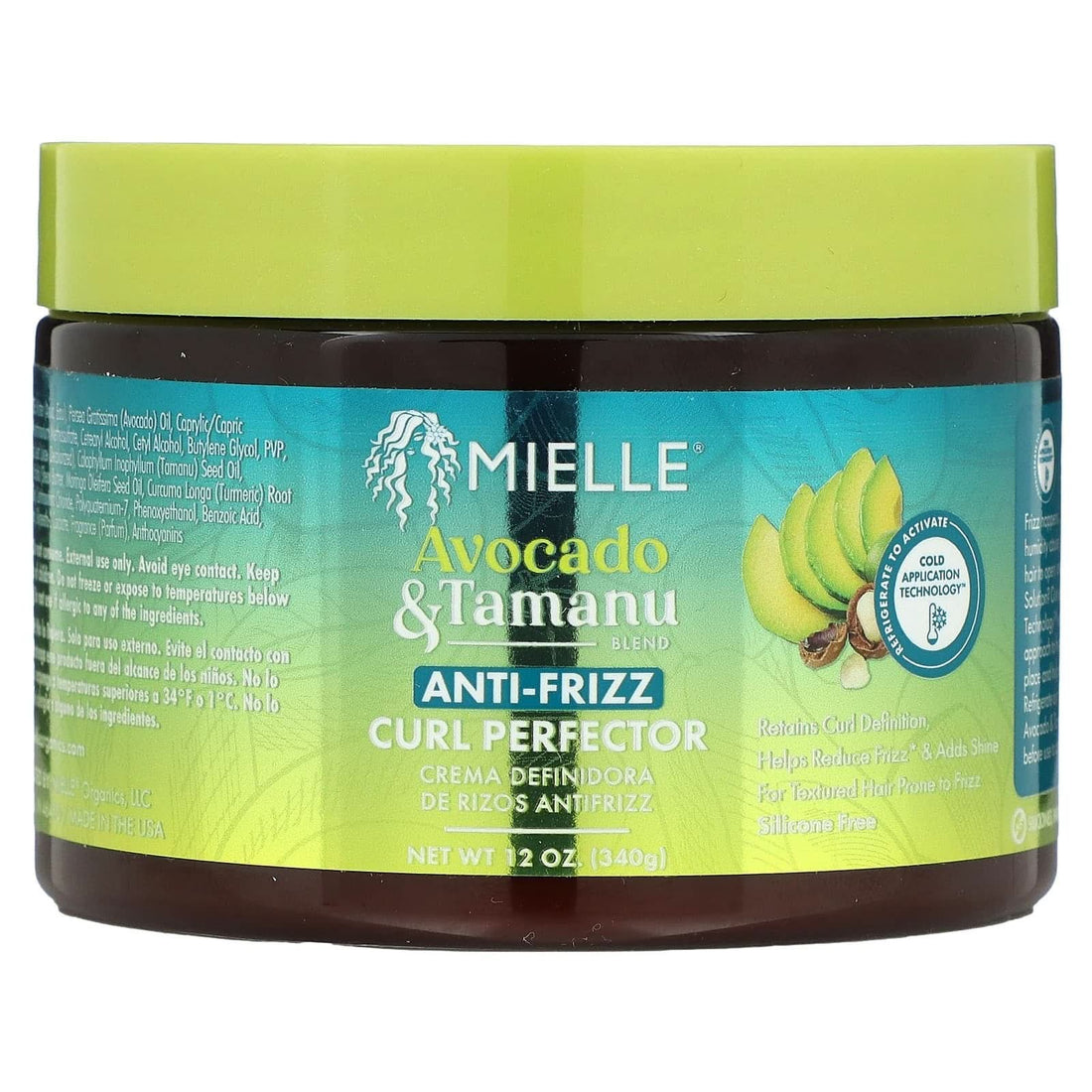 Mielle Avocado &amp; Tamanu Anti-Frizz Curl Perfector Crème 340g-Curl Activator-Beauty and hair supply