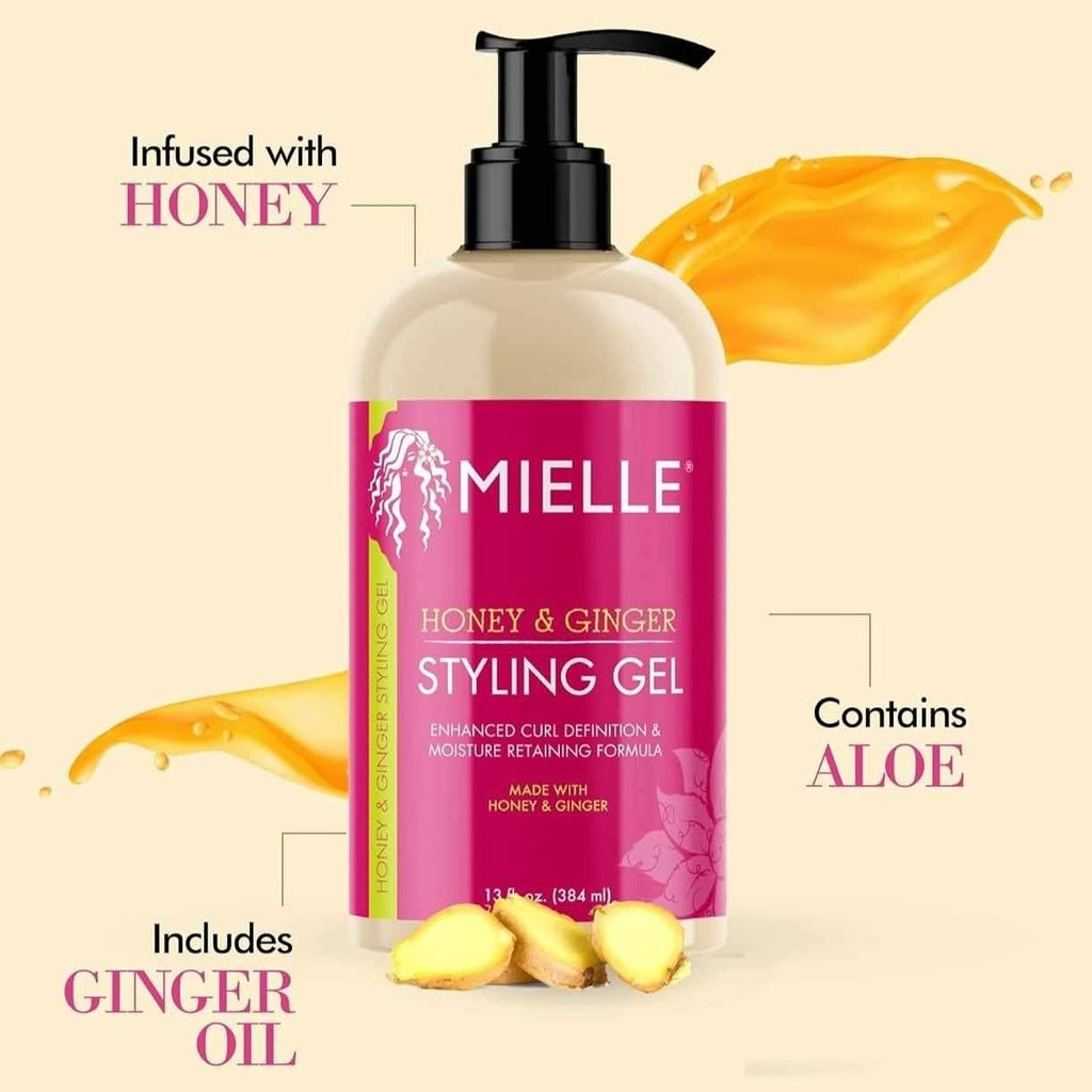 Mielle Honey &amp; Ginger Styling Gel 384ml-Gel-Beauty and hair supply