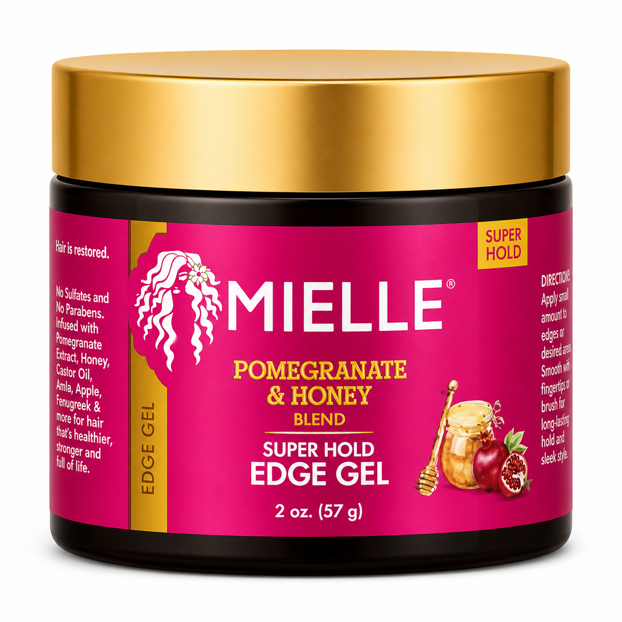 Mielle Pomegranate &amp; Honey Blend Super Hold Edge Gel 2oz-All-Beauty and hair supply