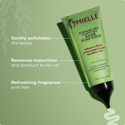 Mielle Rosemary Mint Strengthening Sugar Scalp Scrub 6oz-Pre-Shampoo-Beauty and hair supply