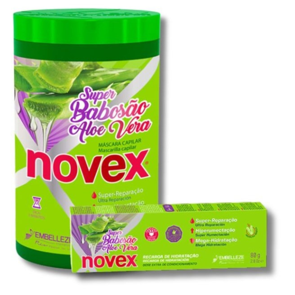 Novex Pack Mask 400gr + Refill 80gr Super Aloe Vera-Hair Mask-Beauty and hair supply