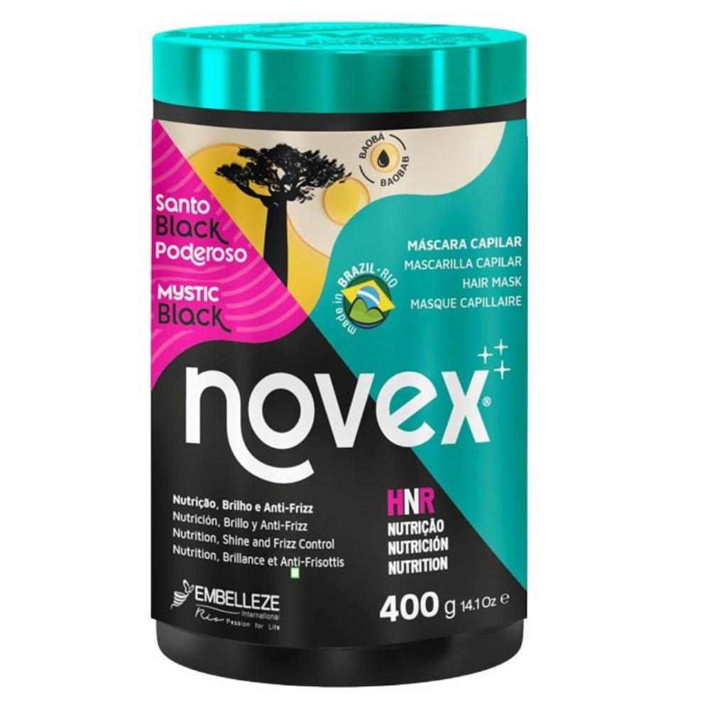 Novex Santo Black Powerful Mask 400g-Hair Mask-Beauty and hair supply