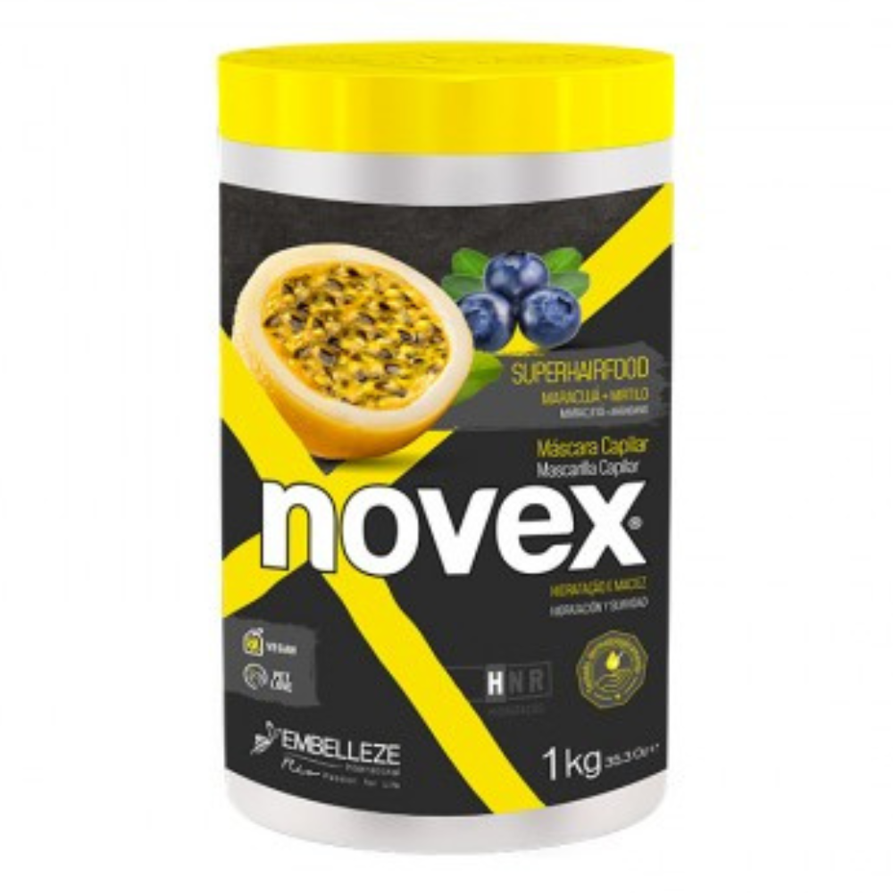 Novex Superfood Passionfruit &amp; Blueberry Treatment Conditioner 1kg-Repairing Conditioner-Beauty and hair supply