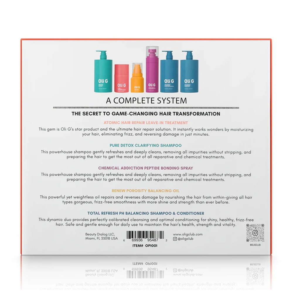 Oli G System Intro Kit 6 Products-Hair Care Kit-Beauty and hair supply