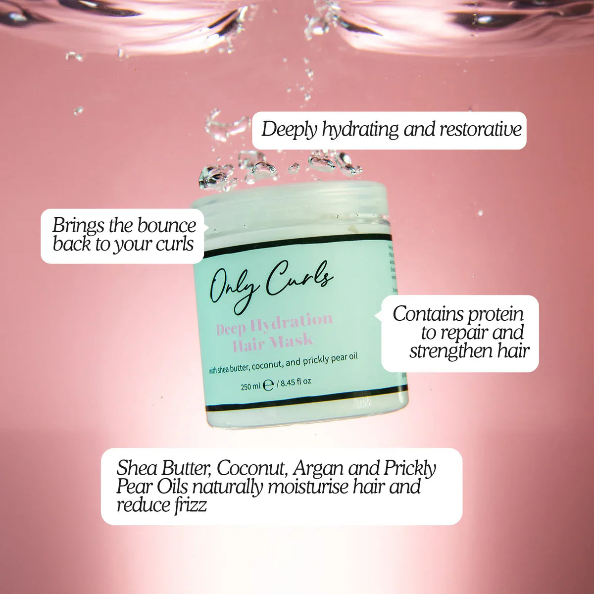 Only Curls Deep Hydration Hair Mask 250ml-Hair Mask-Beauty and hair supply