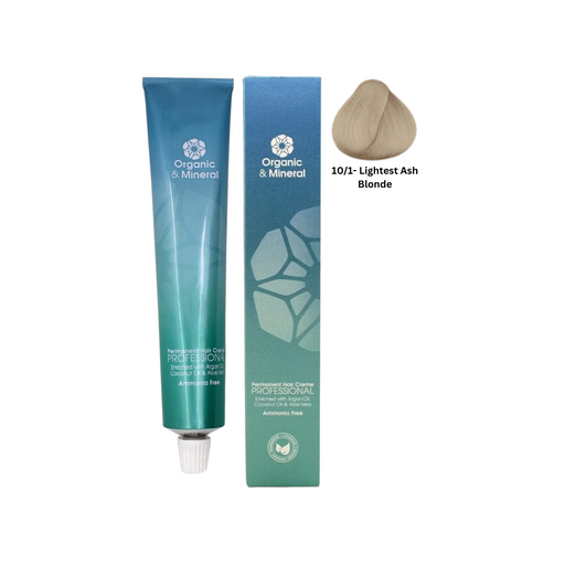Organic & Mineral Permanent Hair Colour 120ml - 10/1 Lightest Ash Blonde - Beauty and Hair Supply