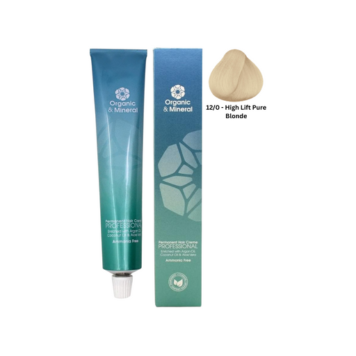 Organic & Mineral Permanent Hair Colour 120ml - 12/0 High Lift Pure Blonde - Beauty and Hair Supply