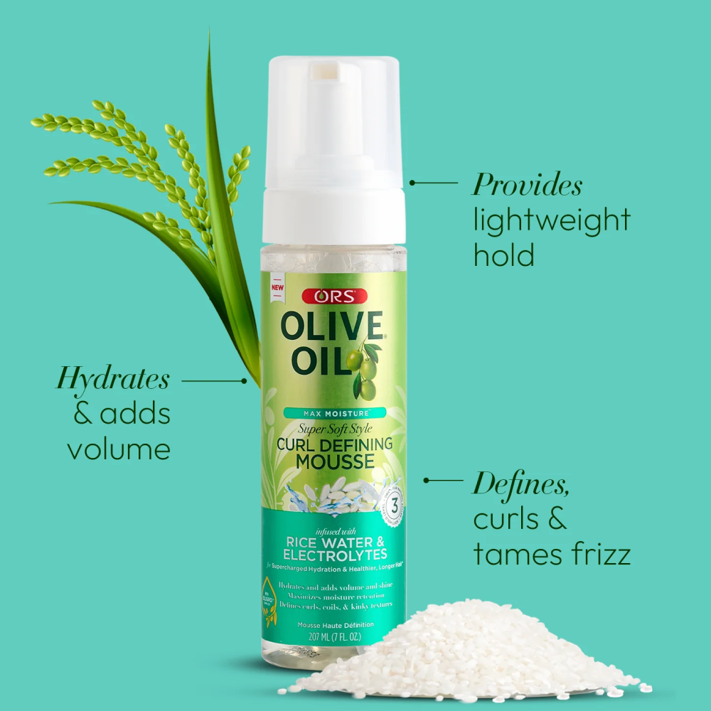 Ors Max Moisture Rice Water Defining Mousse 7oz-All-Beauty and hair supply