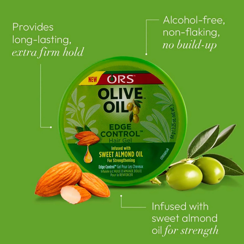 Ors Olive Oil Edge Control Hair Gel for Strengthening 2.25oz-All-Beauty and hair supply