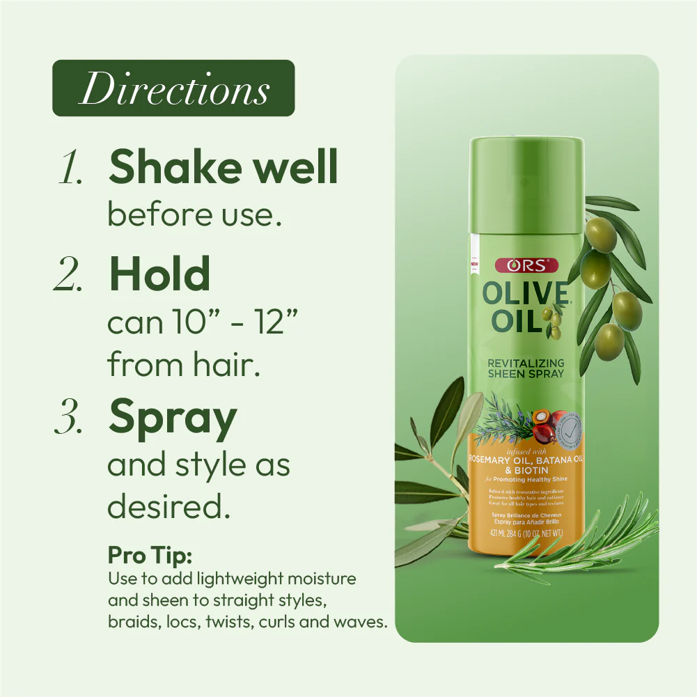 Ors Olive Oil Revitalizing Sheen Spray 10oz-All-Beauty and hair supply