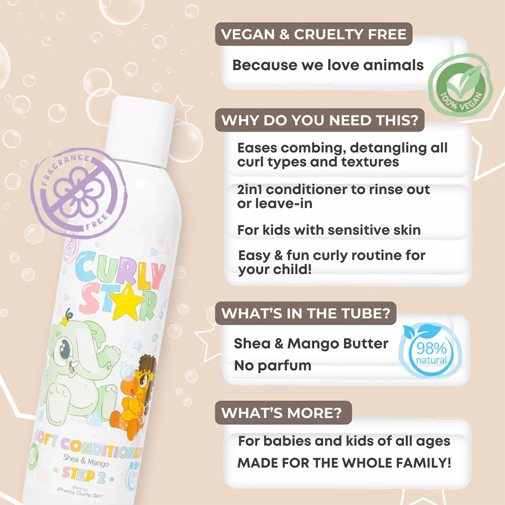 Pretty Curly Girl Curly Star - 2in1 Soft Conditioner 250ml-Moisturizing Conditioner-Beauty and hair supply