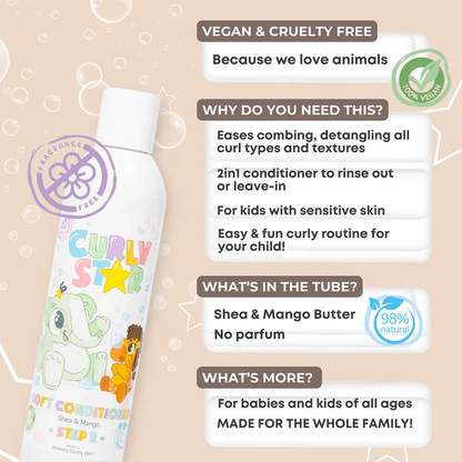 Pretty Curly Girl Curly Star - 2in1 Soft Conditioner 250ml-Moisturizing Conditioner-Beauty and hair supply