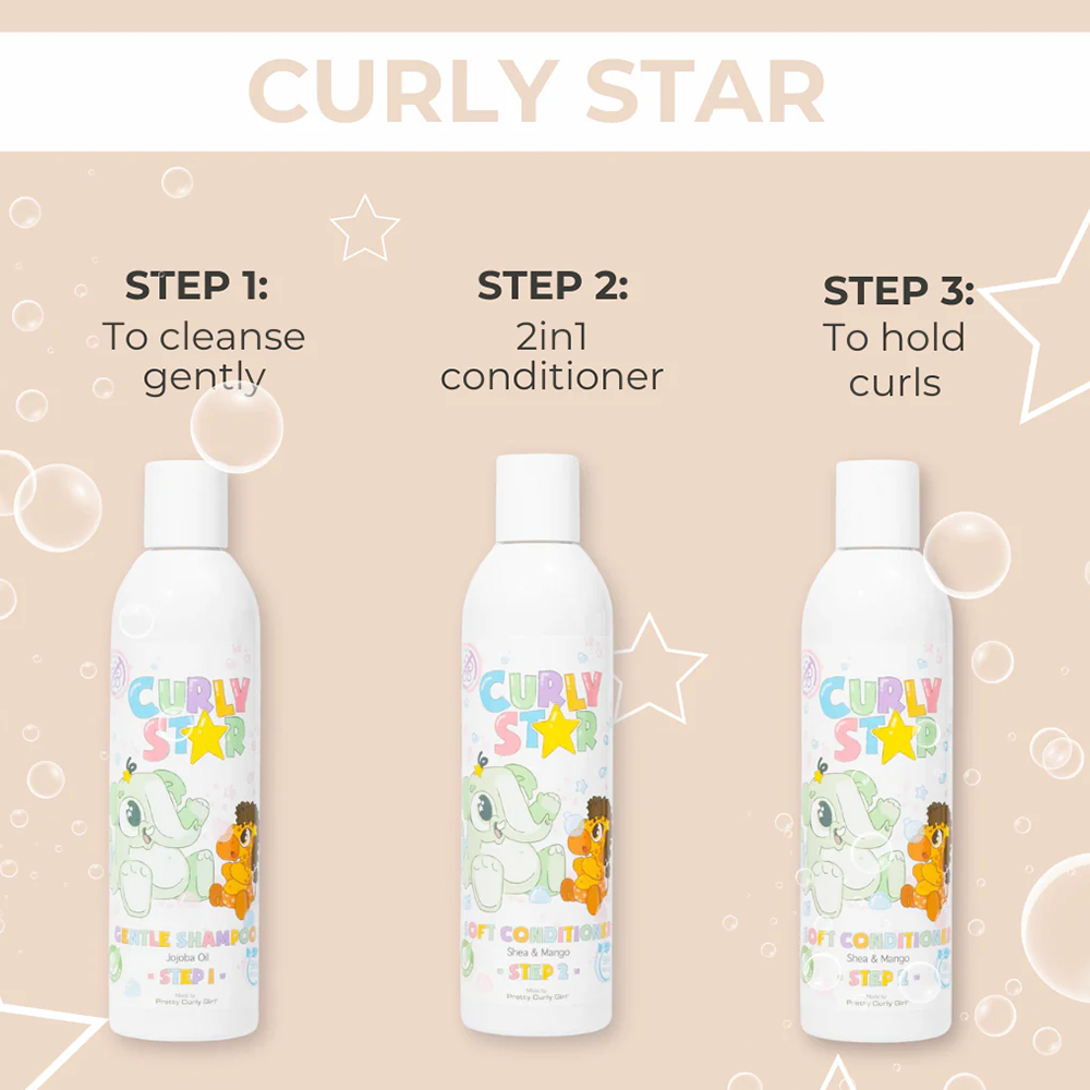 Pretty Curly Girl Curly Star - Gentle Shampoo 250ml-Gentle Shampoo-Beauty and hair supply
