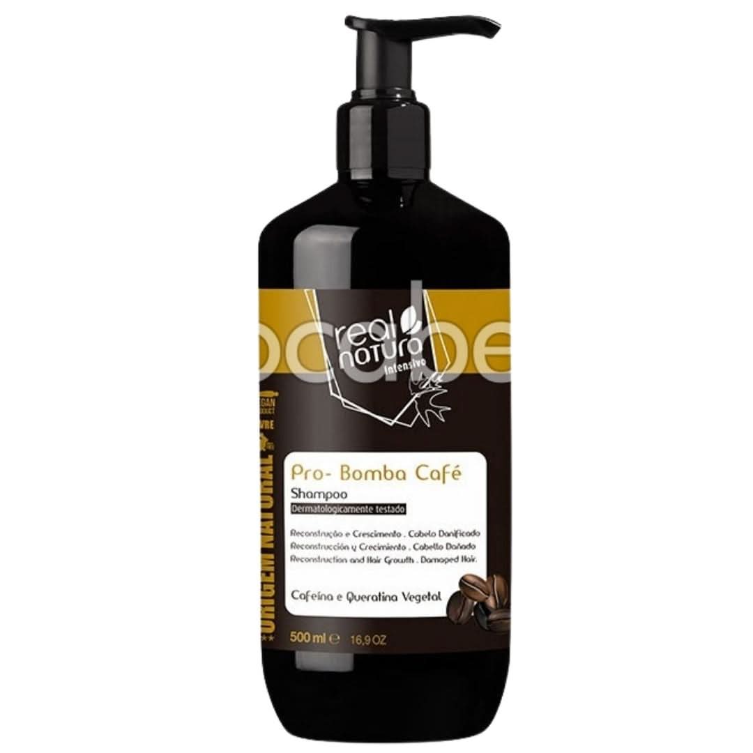 Real Natura Coffee Bomb Repair Shampoo 500ml-Repairing Shampoo-Beauty and hair supply