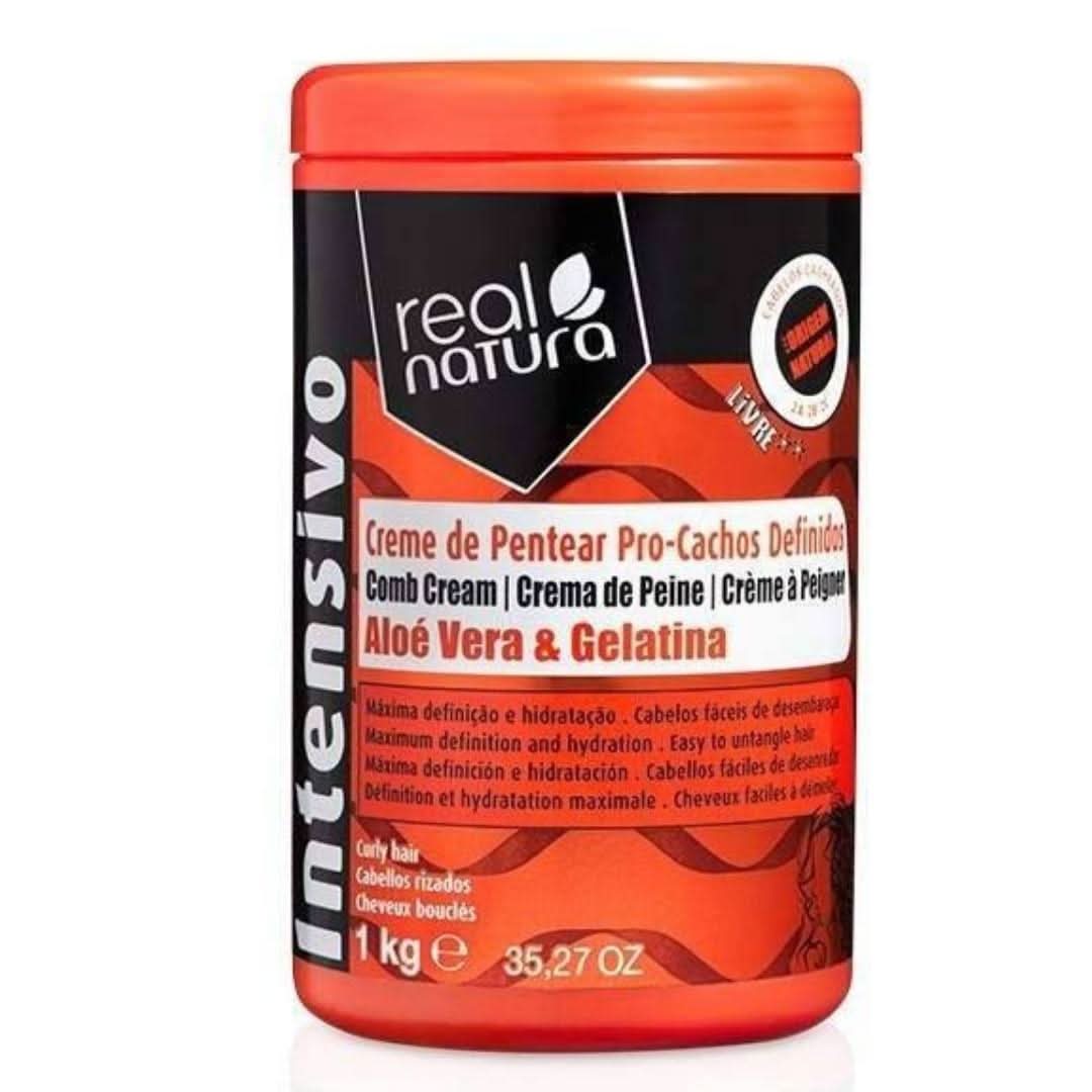 Real Natura Defined Curls Pro Leave-In Cream 1kg-Styling Cream-Beauty and hair supply