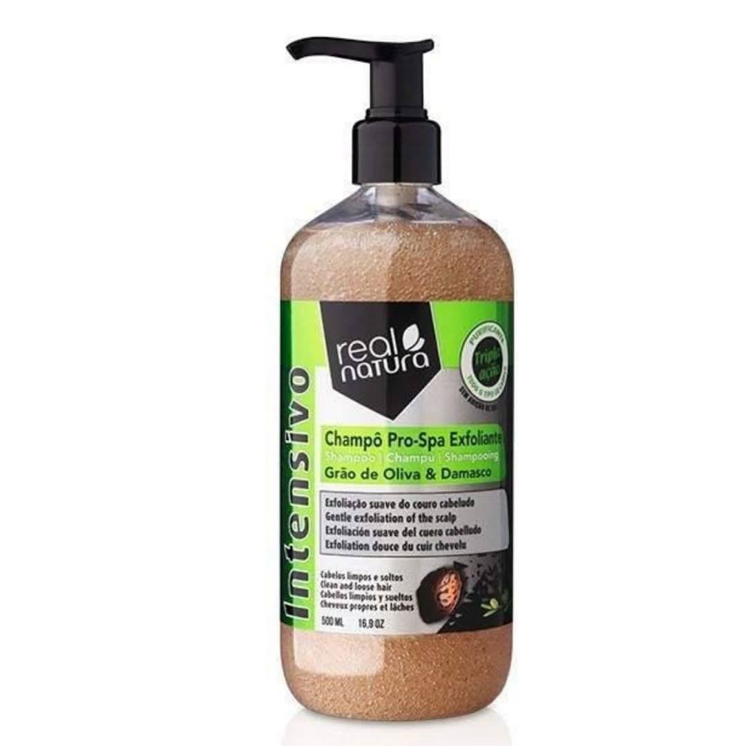 Real Natura Pro-Spa Exfoliating Shampoo 500ml-Moisturising Shampoo-Beauty and hair supply