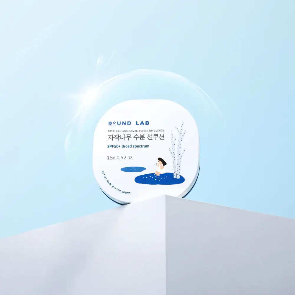 Round Lab Birch Moisturizing Sun Cushion SPF 50+ 15g-Sunscreen-Beauty and hair supply