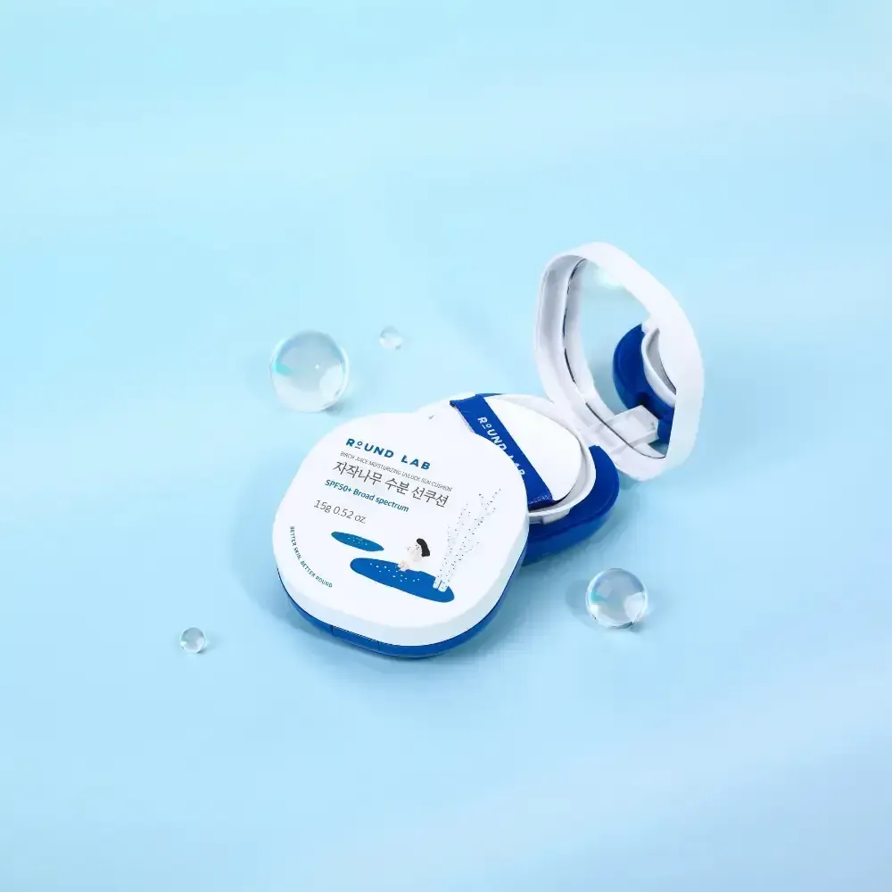 Round Lab Birch Moisturizing Sun Cushion SPF 50+ 15g-Sunscreen-Beauty and hair supply