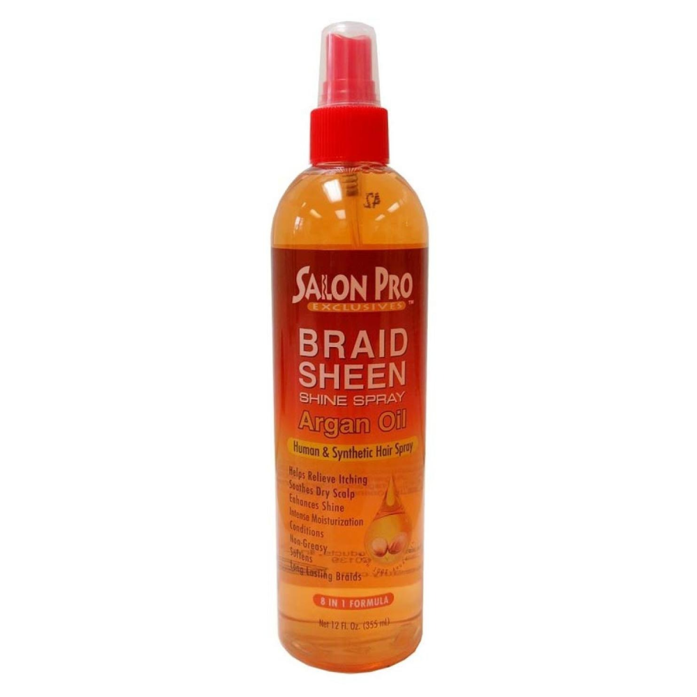 Salon Pro Braid Sheen Spray - Moroccan Argan oil 12oz-All-Beauty and hair supply