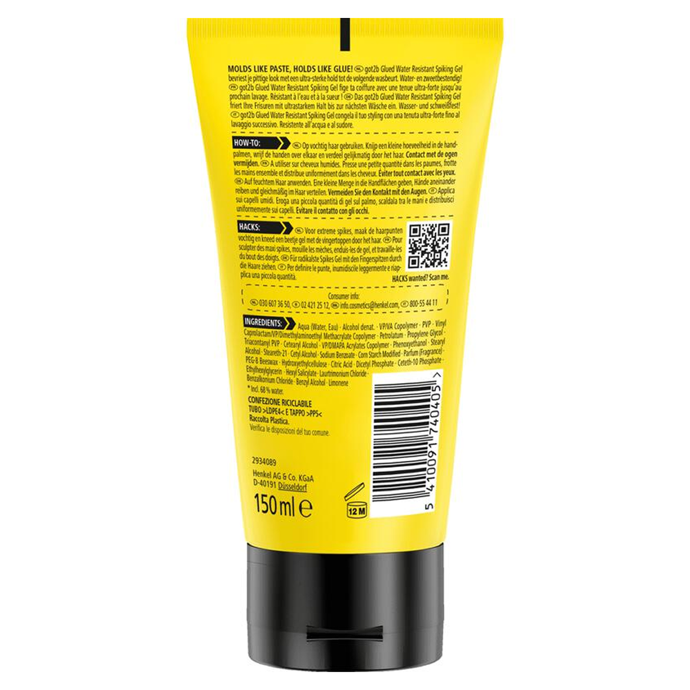 Schwarzkopf Got2b Glued Gel 150ml-Gel-Beauty and hair supply