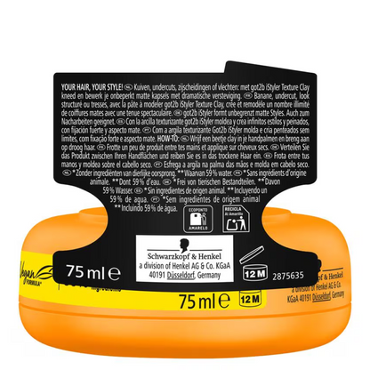 Schwarzkopf Got2b I Styler Styling Texture Clay 75ml-All-Beauty and hair supply