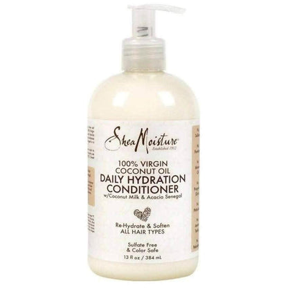 Shea Moisture 100% Virgin Coconut Oil Daily Hydration Conditioner 384ml-Moisturizing Conditioner-Beauty and hair supply