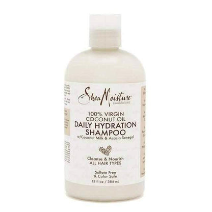 Shea Moisture 100% Virgin Coconut Oil Daily Hydration Shampoo 384ml-Gentle Shampoo-Beauty and hair supply